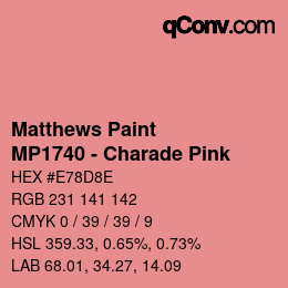 Color code: Matthews Paint - MP1740 - Charade Pink | qconv.com
