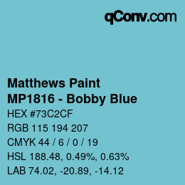 Color code: Matthews Paint - MP1816 - Bobby Blue | qconv.com