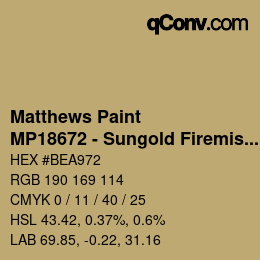 カラーコード: Matthews Paint - MP18672 - Sungold Firemist Met | qconv.com