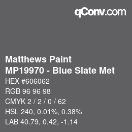 Farbcode: Matthews Paint - MP19970 - Blue Slate Met | qconv.com