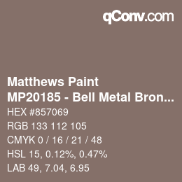 Farbcode: Matthews Paint - MP20185 - Bell Metal Bronze Met | qconv.com