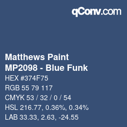 Farbcode: Matthews Paint - MP2098 - Blue Funk | qconv.com