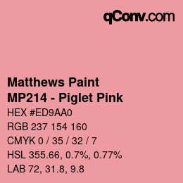 Color code: Matthews Paint - MP214 - Piglet Pink | qconv.com