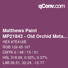 Color code: Matthews Paint - MP21843 - Old Orchid Metallic | qconv.com