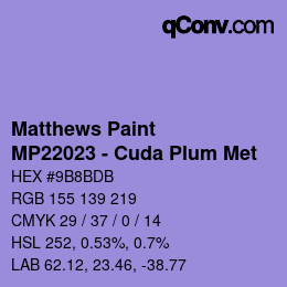 Farbcode: Matthews Paint - MP22023 - Cuda Plum Met | qconv.com