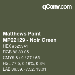 カラーコード: Matthews Paint - MP22129 - Noir Green | qconv.com