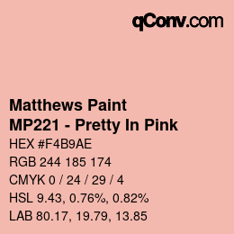 カラーコード: Matthews Paint - MP221 - Pretty In Pink | qconv.com