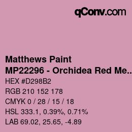 Farbcode: Matthews Paint - MP22296 - Orchidea Red Met | qconv.com