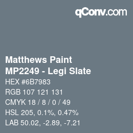 Color code: Matthews Paint - MP2249 - Legi Slate | qconv.com