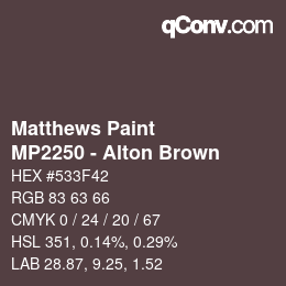 Color code: Matthews Paint - MP2250 - Alton Brown | qconv.com