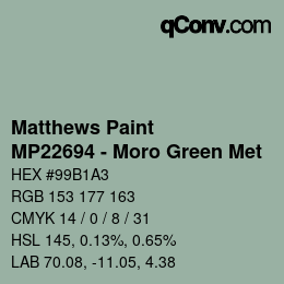Farbcode: Matthews Paint - MP22694 - Moro Green Met | qconv.com