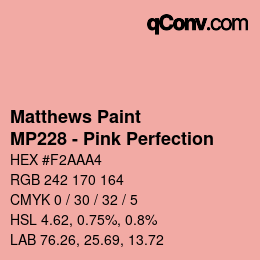 Color code: Matthews Paint - MP228 - Pink Perfection | qconv.com