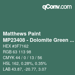 Farbcode: Matthews Paint - MP23408 - Dolomite Green Met | qconv.com