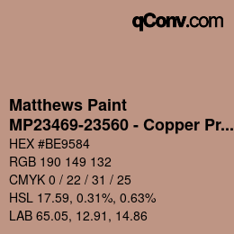 Code couleur: Matthews Paint - MP23469-23560 - Copper Prl over Hot Oro | qconv.com