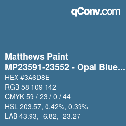 Farbcode: Matthews Paint - MP23591-23552 - Opal Blue Prl over Black | qconv.com