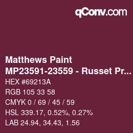 Código de color: Matthews Paint - MP23591-23559 - Russet Prl over Black | qconv.com