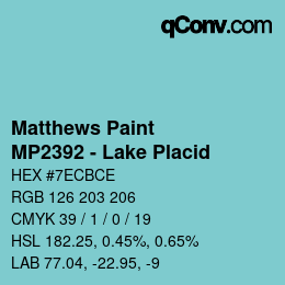 Color code: Matthews Paint - MP2392 - Lake Placid | qconv.com