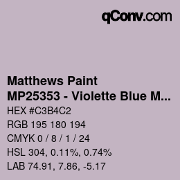 Farbcode: Matthews Paint - MP25353 - Violette Blue Met | qconv.com