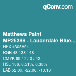 Farbcode: Matthews Paint - MP25398 - Lauderdale Blue Met | qconv.com