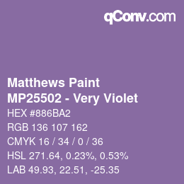カラーコード: Matthews Paint - MP25502 - Very Violet | qconv.com