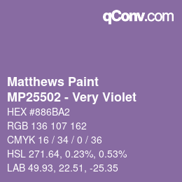 カラーコード: Matthews Paint - MP25502 - Very Violet | qconv.com