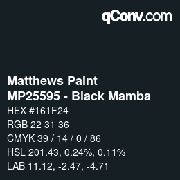 Farbcode: Matthews Paint - MP25595 - Black Mamba | qconv.com