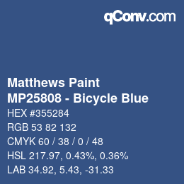 カラーコード: Matthews Paint - MP25808 - Bicycle Blue | qconv.com