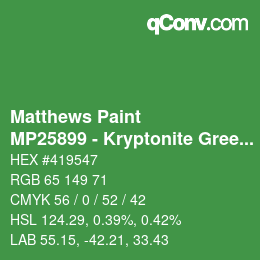 Farbcode: Matthews Paint - MP25899 - Kryptonite Green | qconv.com