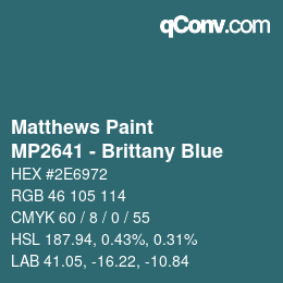 Color code: Matthews Paint - MP2641 - Brittany Blue | qconv.com