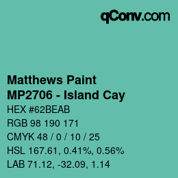 Color code: Matthews Paint - MP2706 - Island Cay | qconv.com