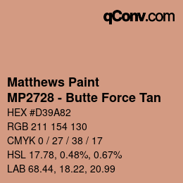 Color code: Matthews Paint - MP2728 - Butte Force Tan | qconv.com