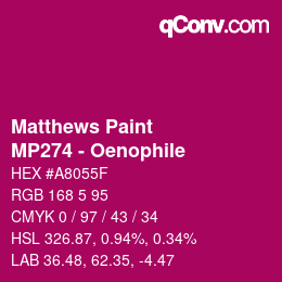 カラーコード: Matthews Paint - MP274 - Oenophile | qconv.com