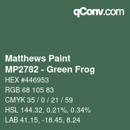Color code: Matthews Paint - MP2782 - Green Frog | qconv.com