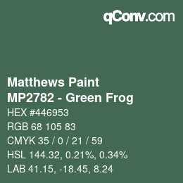 カラーコード: Matthews Paint - MP2782 - Green Frog | qconv.com