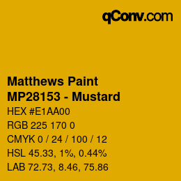 カラーコード: Matthews Paint - MP28153 - Mustard | qconv.com