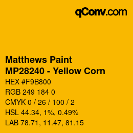 Farbcode: Matthews Paint - MP28240 - Yellow Corn | qconv.com