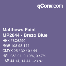 Color code: Matthews Paint - MP2844 - Brezo Blue | qconv.com