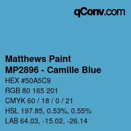 Código de color: Matthews Paint - MP2896 - Camille Blue | qconv.com