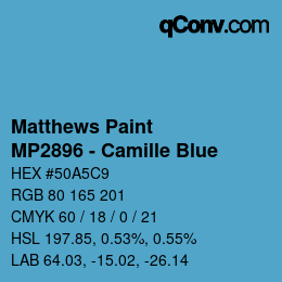 Color code: Matthews Paint - MP2896 - Camille Blue | qconv.com