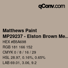 Código de color: Matthews Paint - MP29237 - Elston Brown Met | qconv.com
