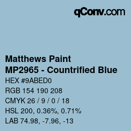 Farbcode: Matthews Paint - MP2965 - Countrified Blue | qconv.com