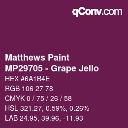 Code couleur: Matthews Paint - MP29705 - Grape Jello | qconv.com