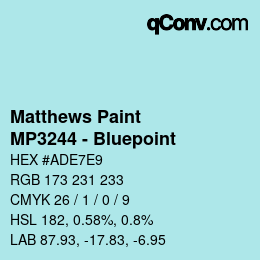 Code couleur: Matthews Paint - MP3244 - Bluepoint | qconv.com
