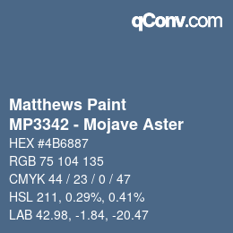 Code couleur: Matthews Paint - MP3342 - Mojave Aster | qconv.com