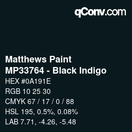 Farbcode: Matthews Paint - MP33764 - Black Indigo | qconv.com