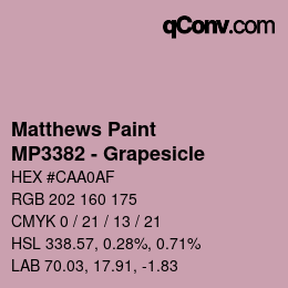 Farbcode: Matthews Paint - MP3382 - Grapesicle | qconv.com
