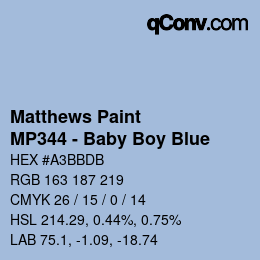 カラーコード: Matthews Paint - MP344 - Baby Boy Blue | qconv.com