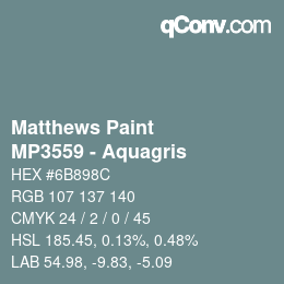 Farbcode: Matthews Paint - MP3559 - Aquagris | qconv.com