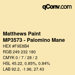 Code couleur: Matthews Paint - MP3573 - Palomino Mane | qconv.com