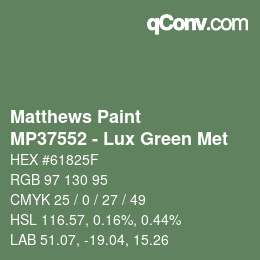 Farbcode: Matthews Paint - MP37552 - Lux Green Met | qconv.com